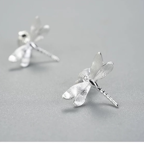 Artisan Handmade 925 Silver Gold Dragonfly The Zocah Dainty Earrings - Picture 10 of 10